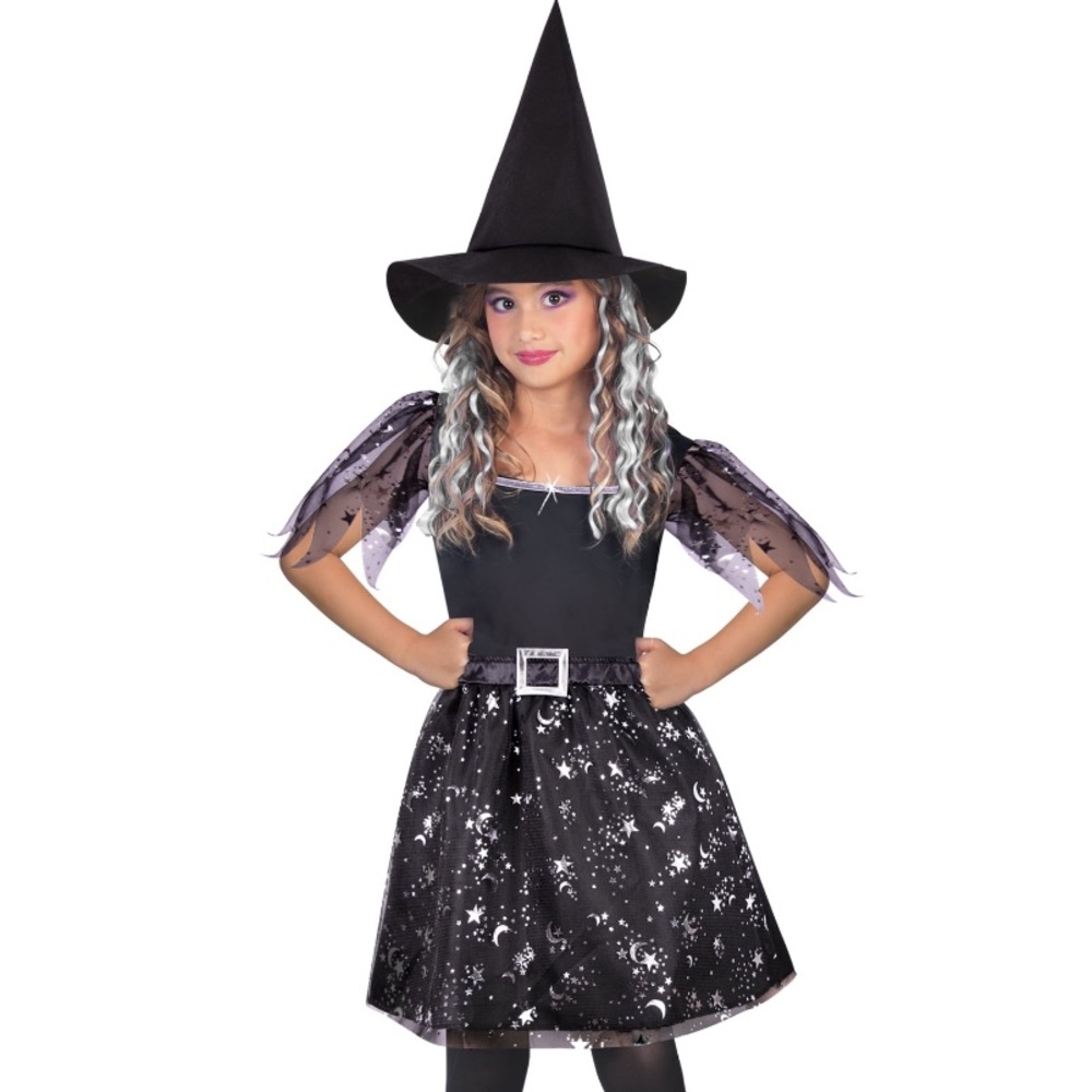 Celestial Witch Girl’s Kids Witch Costume with Hat size 6